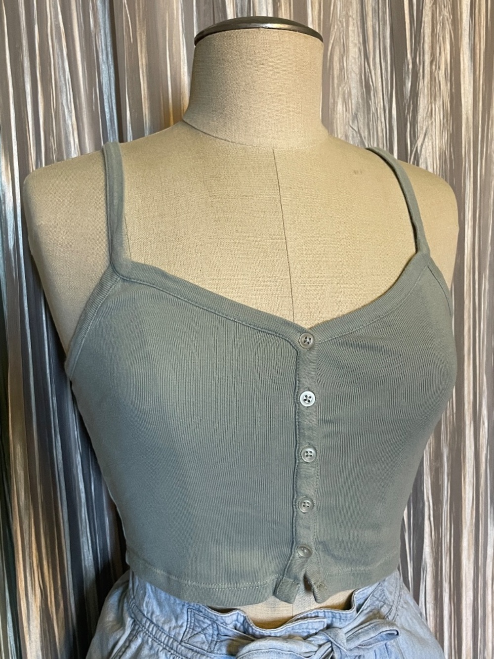 Brandy Melville Light Green Crop Tank